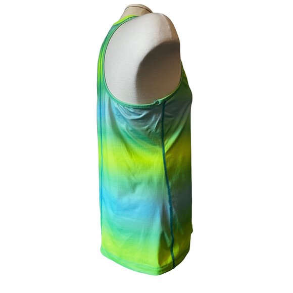 Champion Powertrain Neon Racerback Tank Sz Large Womens Blue Yellow Sportwear - Picture 8 of 8